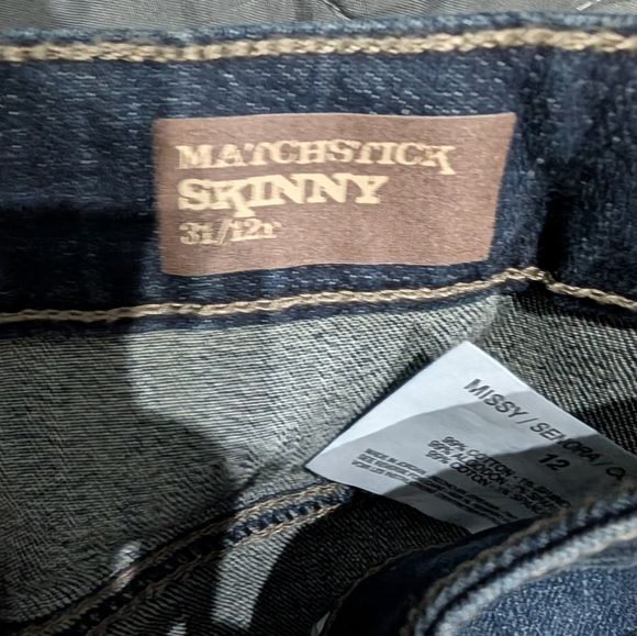 Nine West Vintage America Collection Matchstick Skinny Jeans Size 31/12r - Picture 4 of 5